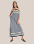 Long dress with thin adjustable straps